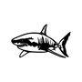 Wallity Shark - M Escultura de Pared Metálica Negra